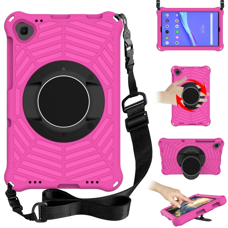 Spider King tablet protective case with adjustable shoulder strap, magenta with circular holder