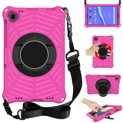 Spider King tablet protective case with adjustable shoulder strap, magenta with circular holder