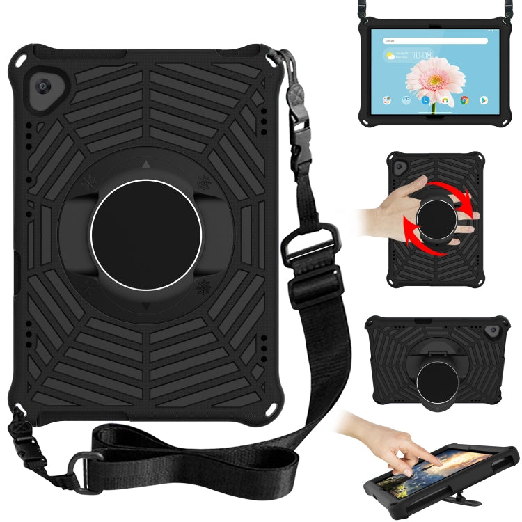 Spider King tablet protective case in black with ring kickstand and adjustable shoulder strap
