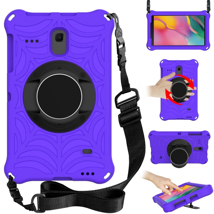 Spider King EVA tablet case in purple with adjustable shoulder strap and ring holder