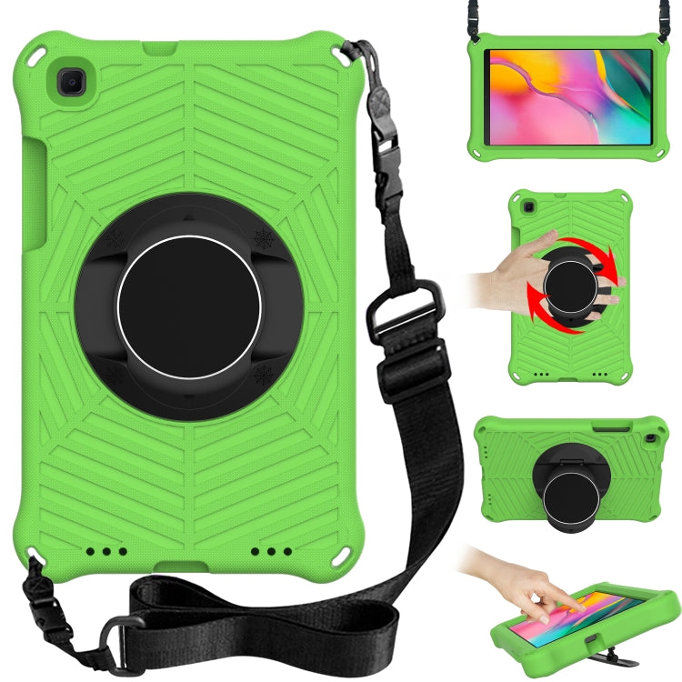 Spider King green textured EVA case with ring holder and adjustable shoulder strap