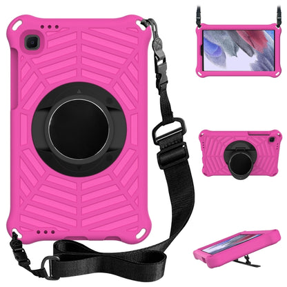 Pink protective tablet case with shoulder strap and rotating ring holder