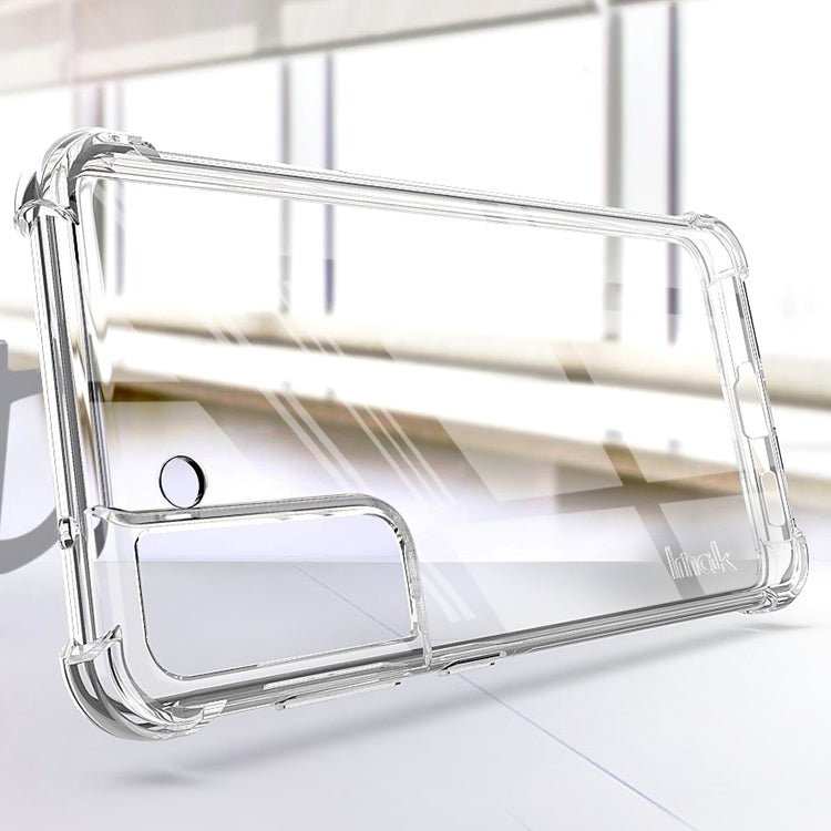 Clear TPU phone case with camera opening and protective corner bumpers