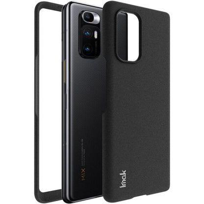 IMAK frosted hard phone case in black with camera cutout and side cutouts