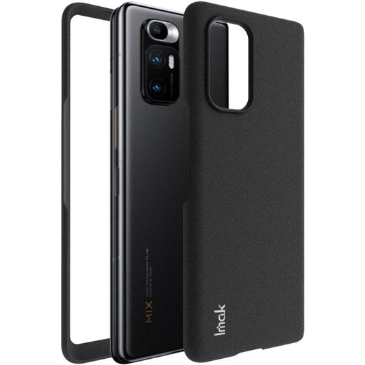 IMAK frosted hard phone case in black with camera cutout and side cutouts