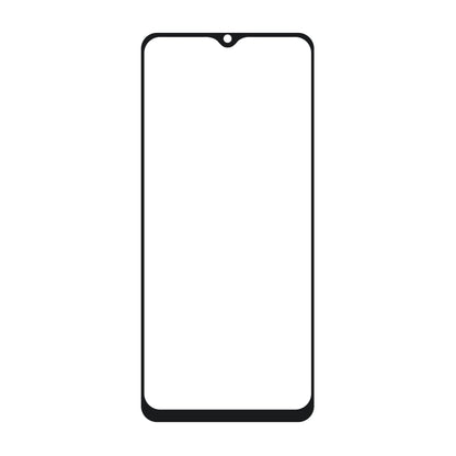 Clear full cover tempered glass screen protector with cutouts and black edges