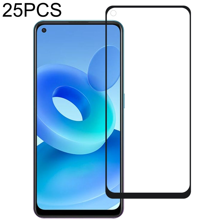 Full screen tempered glass screen protector for smartphone, clear with black border