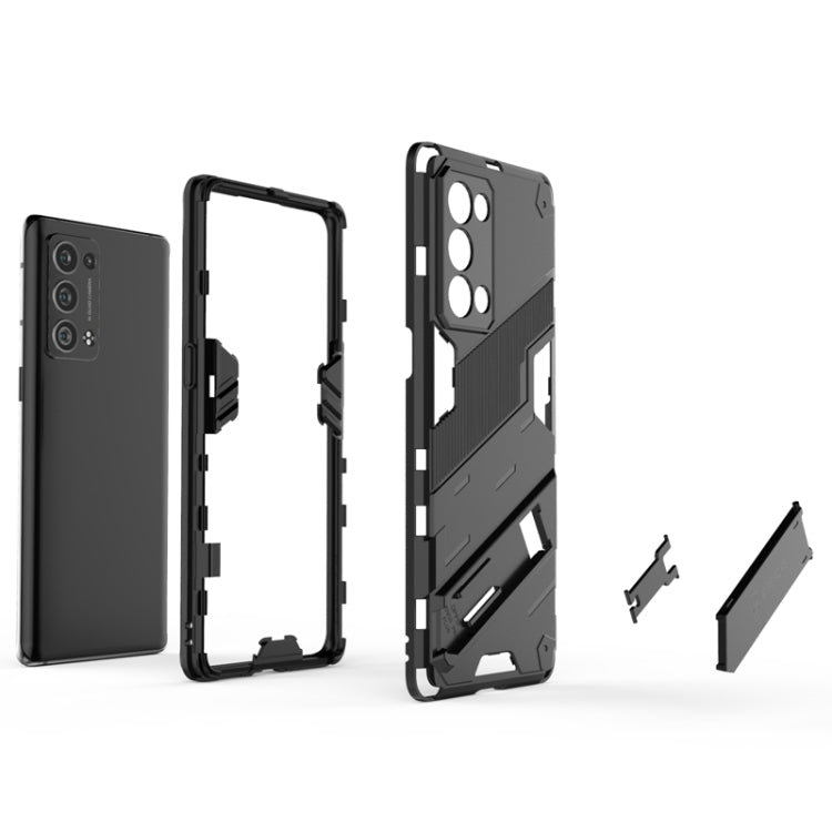 Black rugged phone case set with TPU frame and back cover pieces