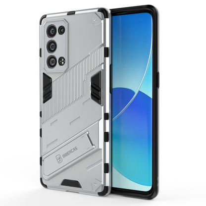 Shockproof phone case with TPU protection for OPPO Reno6 Pro+ 5G, light gray/black