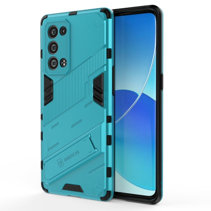 Shockproof phone case with TPU protection for OPPO Reno6 Pro+ 5G, teal/black