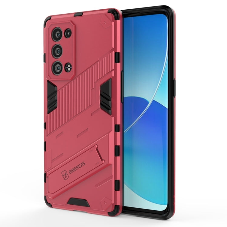 Shockproof phone case with TPU protection for OPPO Reno6 Pro+ 5G, red/pink/black