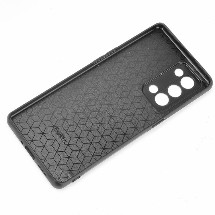 Black textured phone case back cover with camera cutout and speaker openings