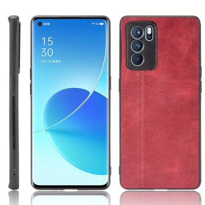 Red textured shockproof phone case, front and back view with camera openings