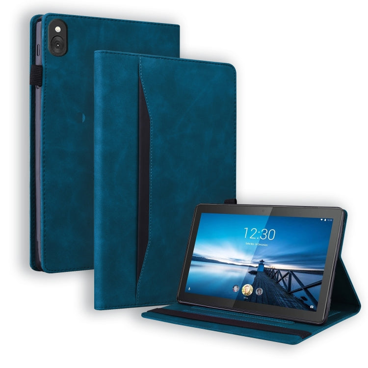 Blue leather shockproof tablet flip case with kickstand and camera cutout