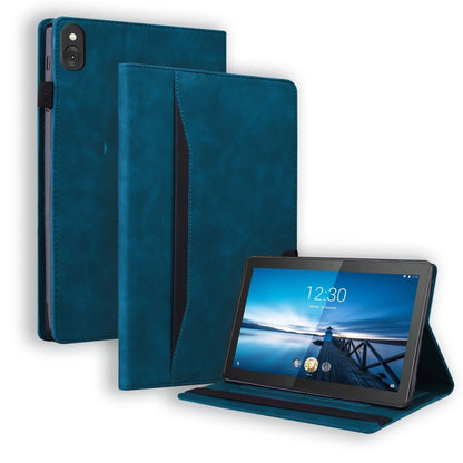 Blue leather shockproof tablet flip case with kickstand and camera cutout