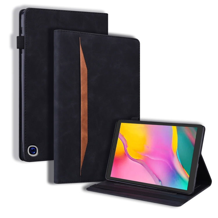 Black leather iPad flip case with stand and interior card slots