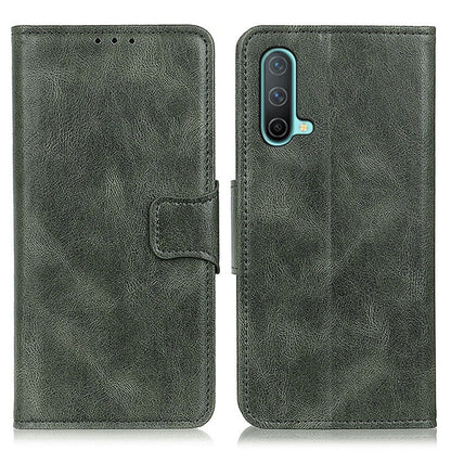Dark green folio phone case with flip cover and visible camera cutout.
