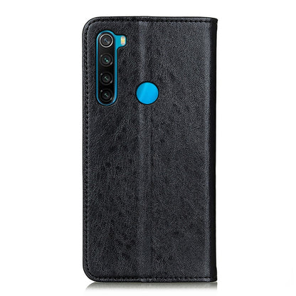 Black horizontal flip leather phone case with camera cutout and magnetic closure