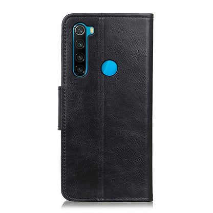 Crazy horse texture leather flip case with camera cutout and button, black