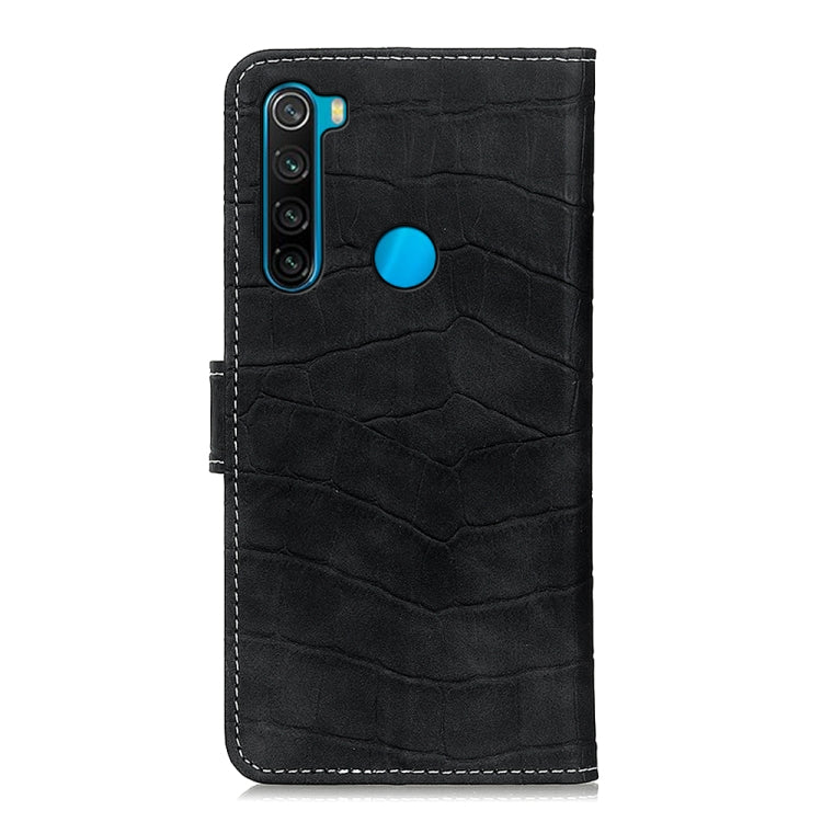 Black crocodile-texture leather phone case with cutout for camera and speaker