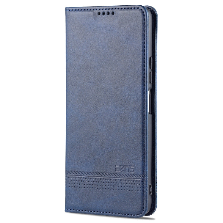 Dark blue leather-style flip phone case with card holder, slim profile for Redmi Note 10 Pro 5G