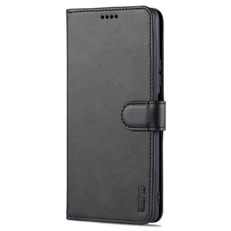 Calf-texture leather flip phone case with card holder, for Xiaomi Redmi Note 10 Pro Max, black