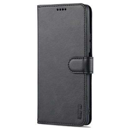 Calf-texture leather flip phone case with card holder, for Xiaomi Redmi Note 10 Pro Max, black