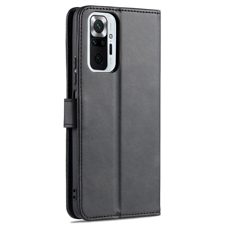 Calf-texture leather flip phone case with card holder, camera cutout, for Xiaomi Redmi Note 10 Pro Max
