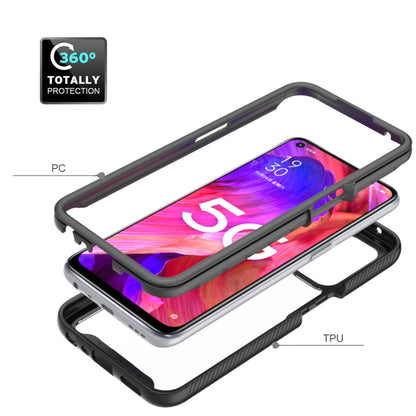 Black shockproof phone case with textured bumper and camera cutout