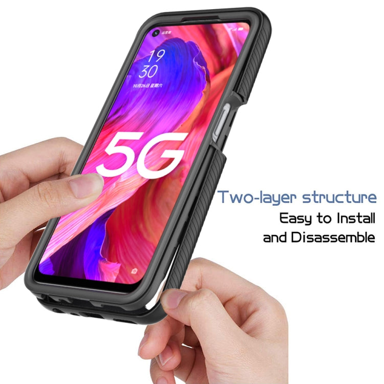 Black shockproof case with textured sides and cutouts for easy installation
