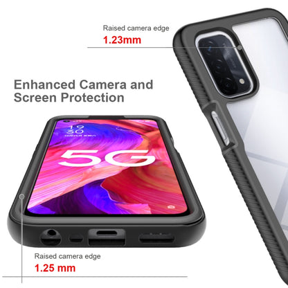 Black shockproof phone case with raised camera and screen protection