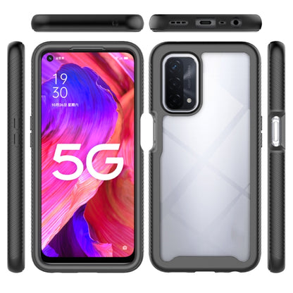Black shockproof phone case showing front, back, and side ports with camera cutout