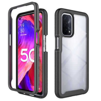 Dark gray and black shockproof phone case with textured bumper and camera cutout