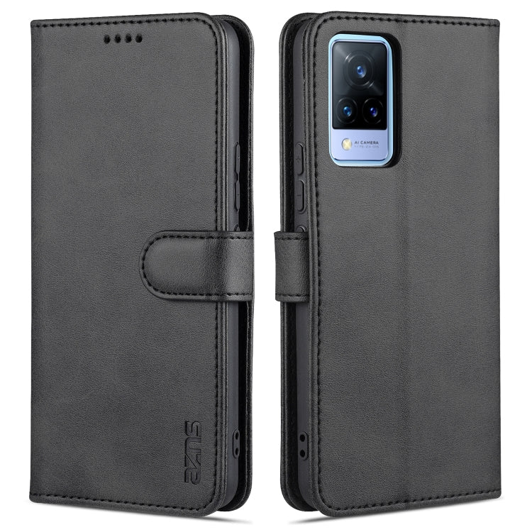 Black calf-texture leather flip phone case with card slots and holder