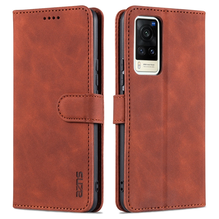 Brown leather flip wallet phone case with card holder and phone camera opening