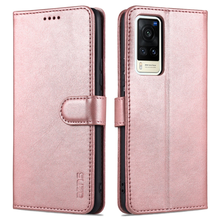 Rose gold leather flip wallet phone case with card holder and camera opening