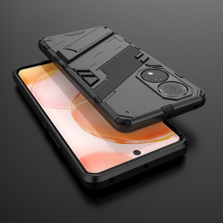 Grey rugged phone case with raised camera cutouts and shockproof bumper