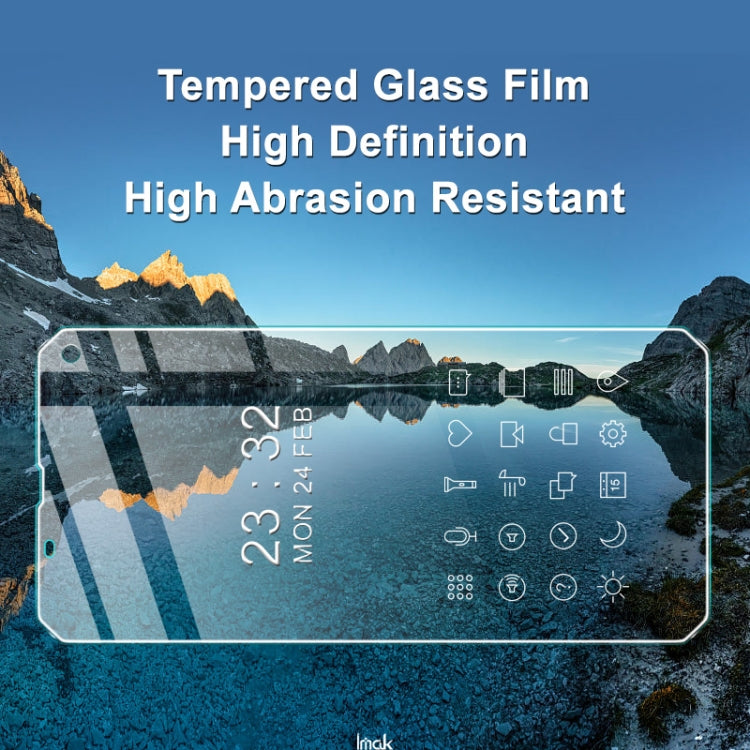 Tempered glass film with icons overlay for smartphone screen protection