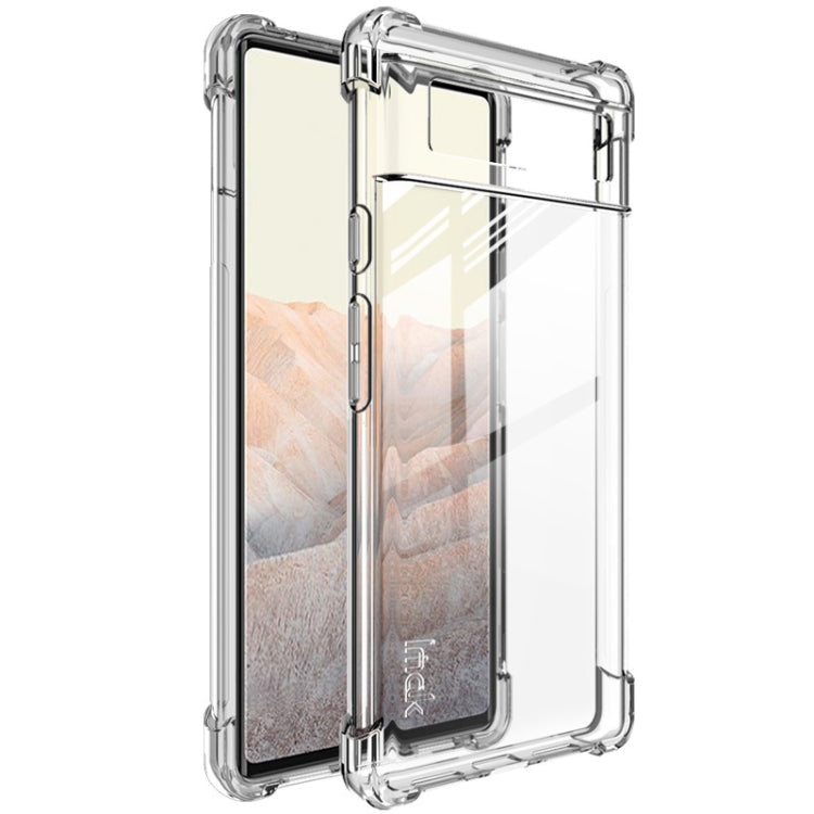 Transparent shockproof TPU phone case with raised edges and protective corner bumpers