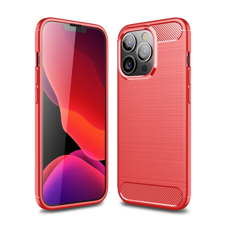 Red phone case front and back view, brushed texture back with camera cutout