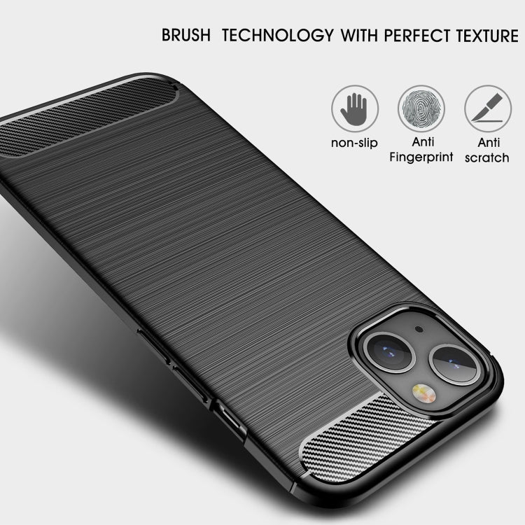 Black phone case with brushed texture and raised camera frame cutout