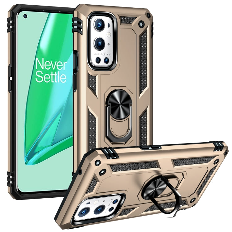 Rugged tan protective phone case with rotating ring kickstand