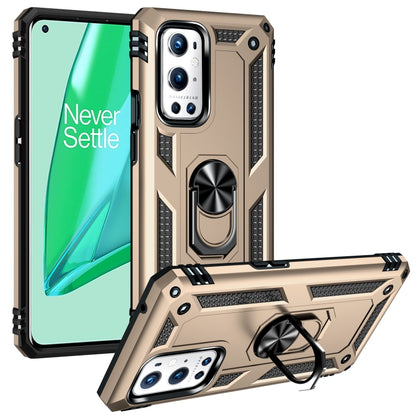 Rugged tan protective phone case with rotating ring kickstand