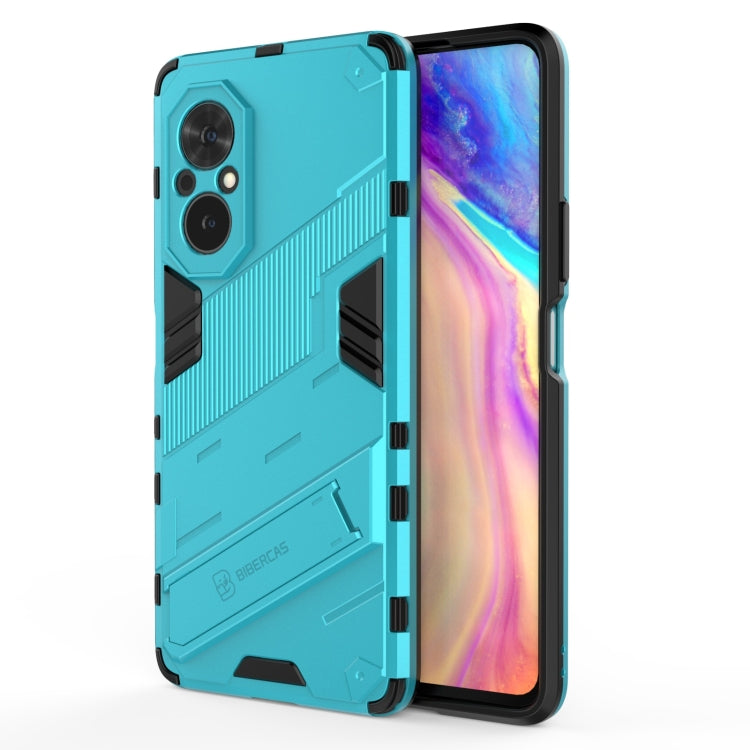 Rugged teal phone case with dual-layer shockproof design and raised camera bumper