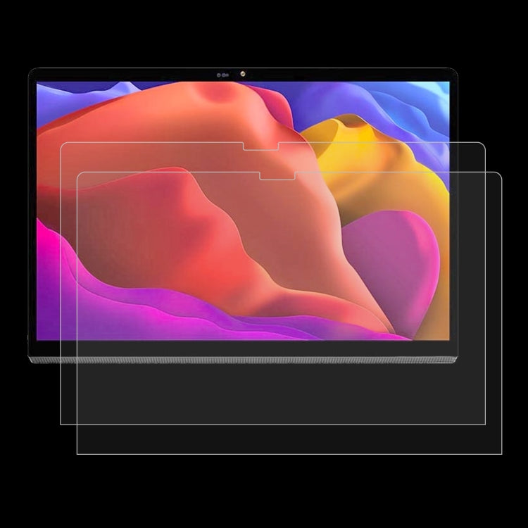 Tempered glass screen protector for tablet display, clear 2-piece set
