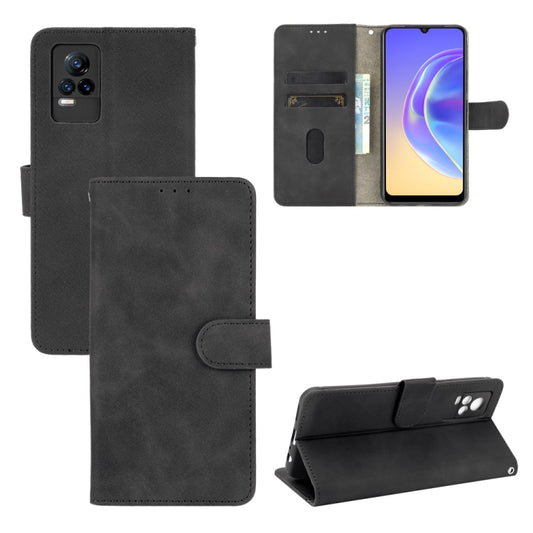 Black magnetic flip PU leather phone wallet case with card slots and belt strap