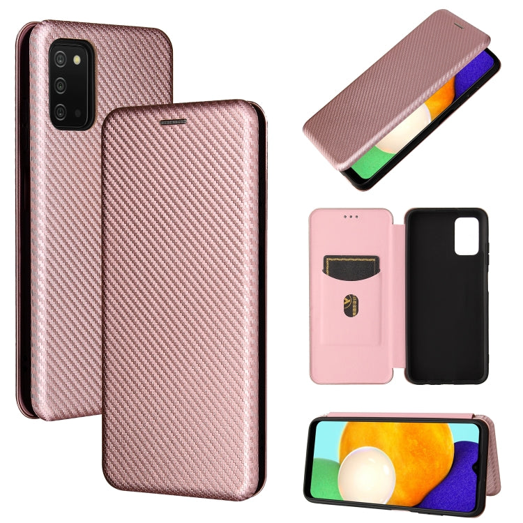 Pink magnetic flip phone case with carbon-fiber texture and card slot, horizontal style