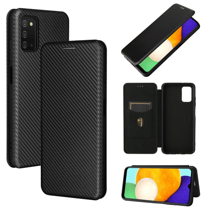 Black magnetic flip phone case with carbon-fiber texture and card slot, horizontal style