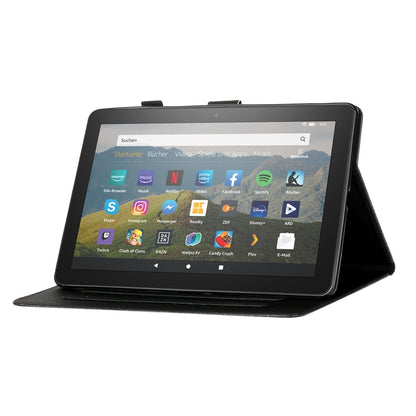 Black horizontal flip leather case with built-in stand for tablet