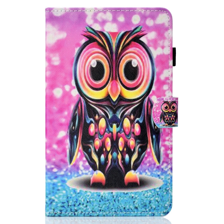 Owl printed flip leather case with card holder and sleep-wake cover for Fire HD 10